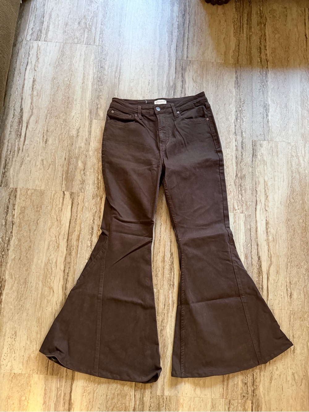 Shyanne Dark Brown High-Rise Flared Pants